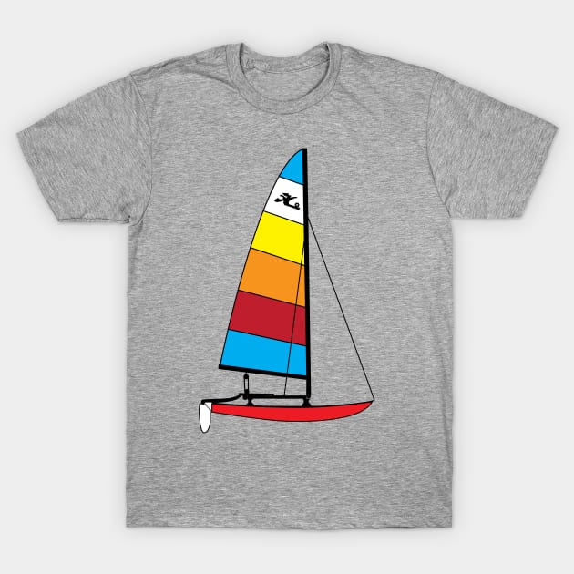 Hobie 14 Catamaran Sailboat T-Shirt by CHBB